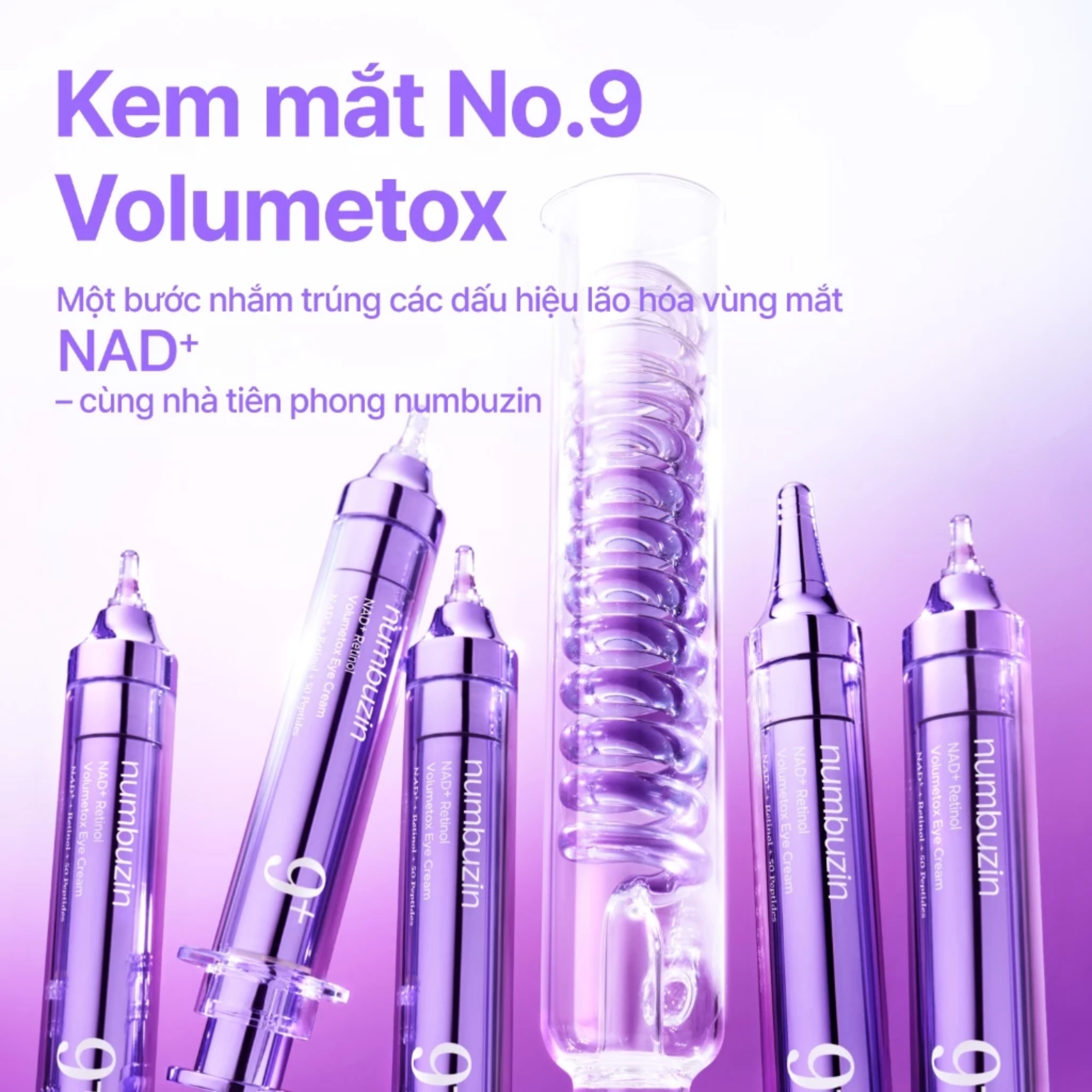 Kem mắt Numbuzin No.9 NAD+ Retinol Volumetox Eye Cream 10ml - Ảnh 2