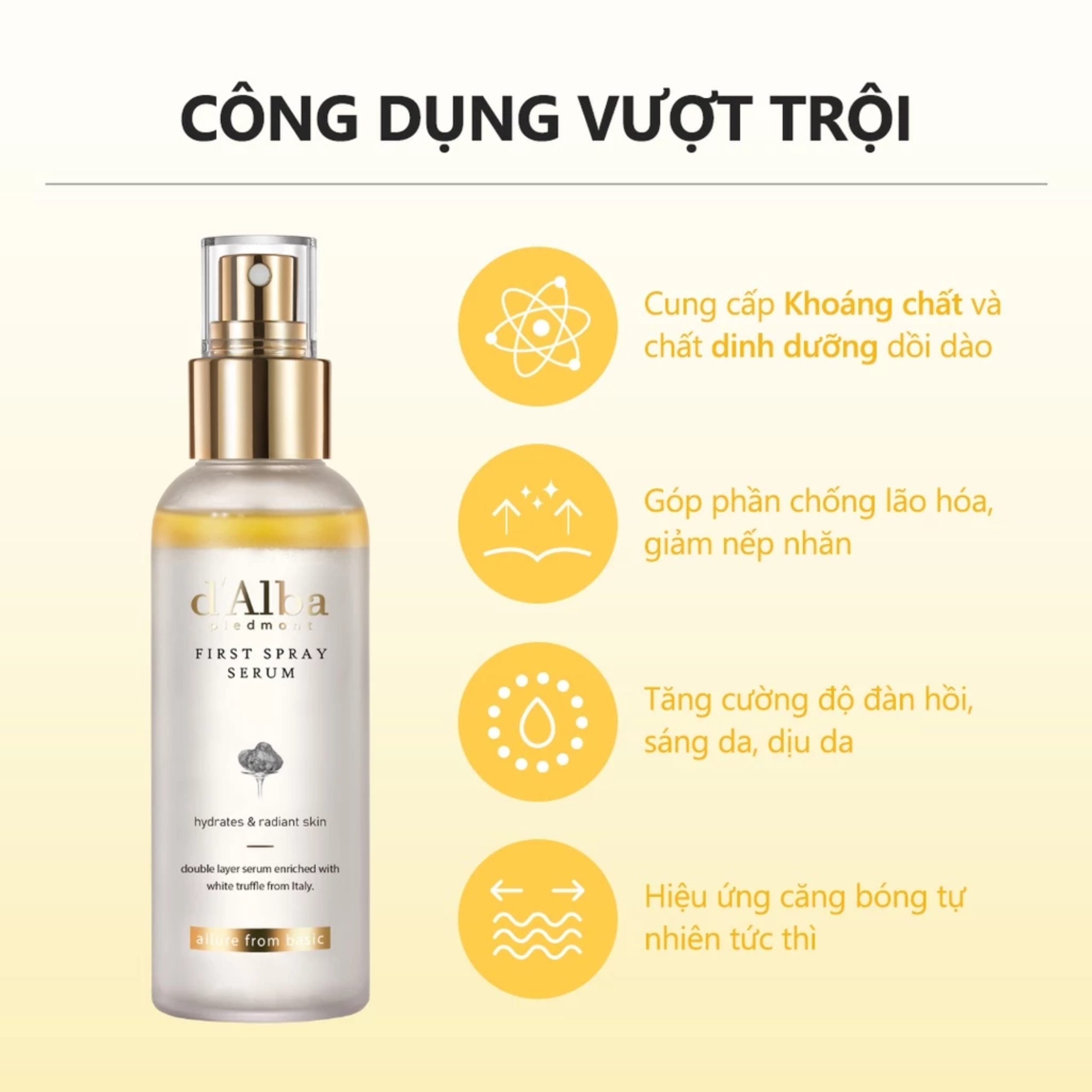 Serum dạng xịt d'Alba First Spray Hydrated & Radiant Skin 100ml - Ảnh 3