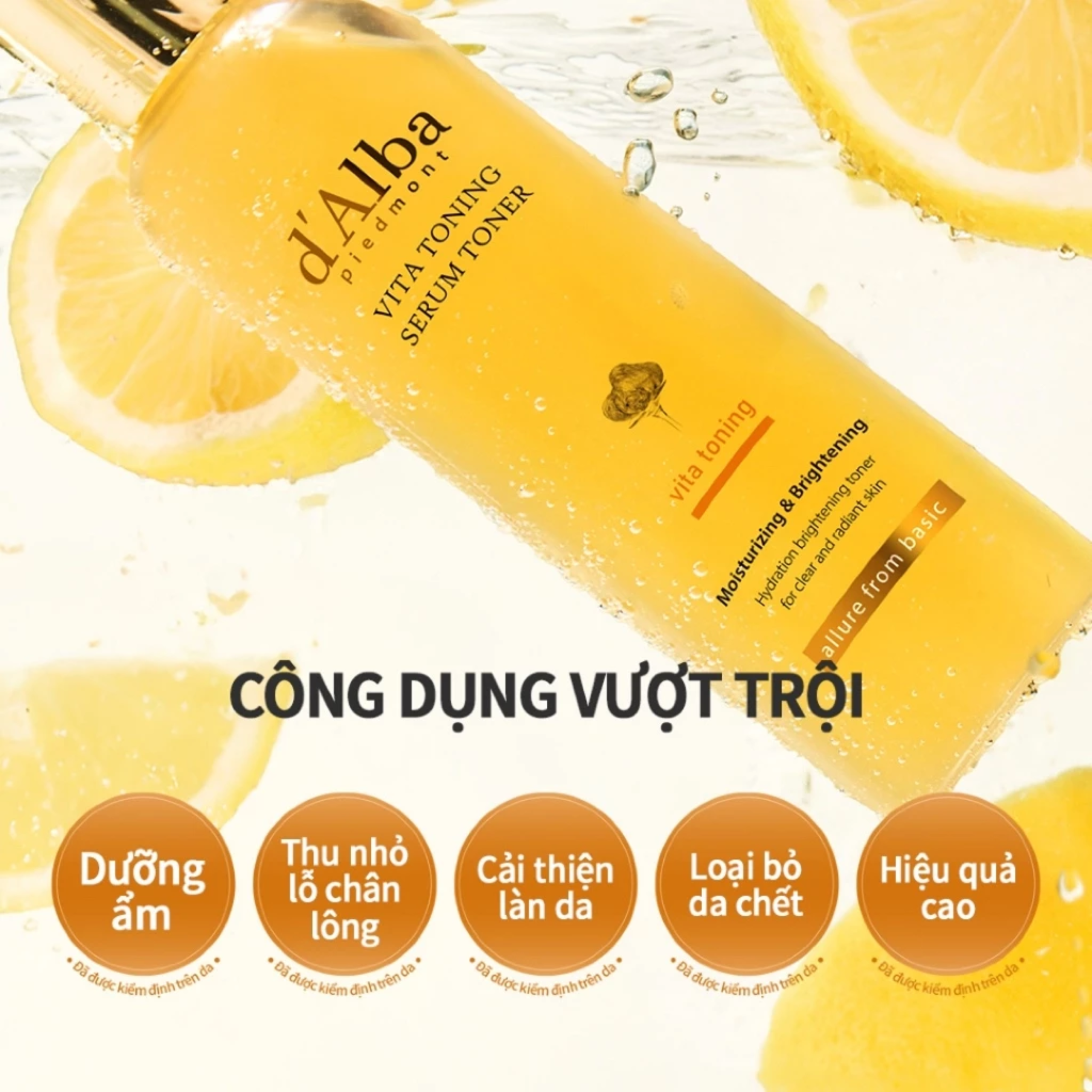 Nước hoa hồng d'Alba Vita Toning Serum Toner 180ml - Ảnh 4