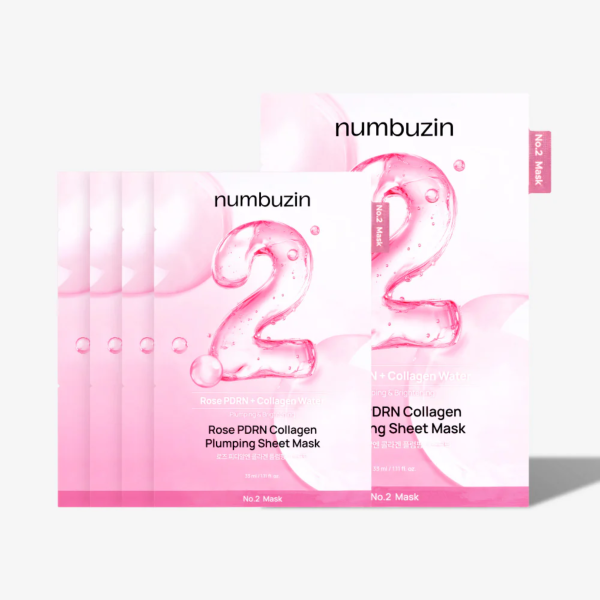 Mặt nạ numbuzin No.2 Rose PDRN Collagen Plumping Sheet Mask 33ml