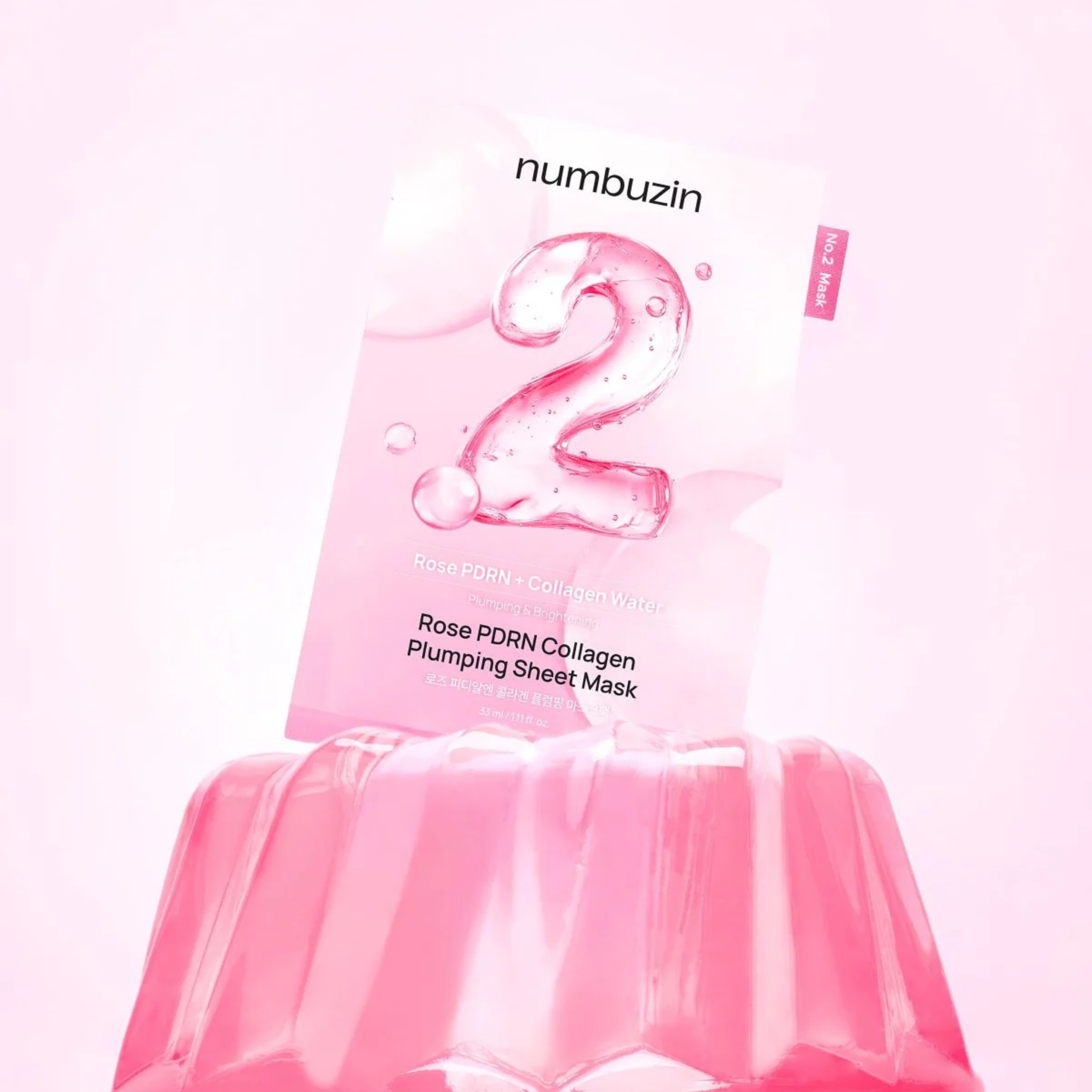 Mặt nạ numbuzin No.2 Rose PDRN Collagen Plumping Sheet Mask 33ml - Ảnh 2