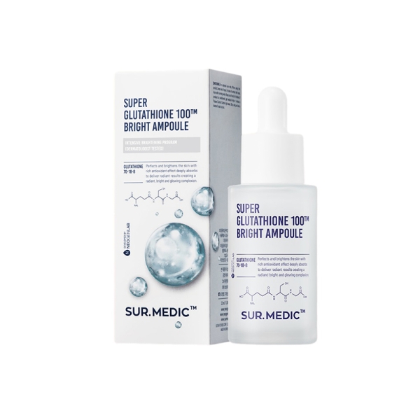 Serum dưỡng trắng Sur.medic Super Glutathione 100 Bright Ampoule 32ml