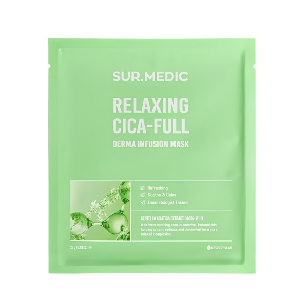Mặt nạ Sur.Medic Relaxing Cica-Full Derma Infusion Mask 28g