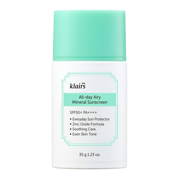 Kem chống nắng Klairs All-Day Airy Mineral Sunscreen SPF50+ PA++++ 35g