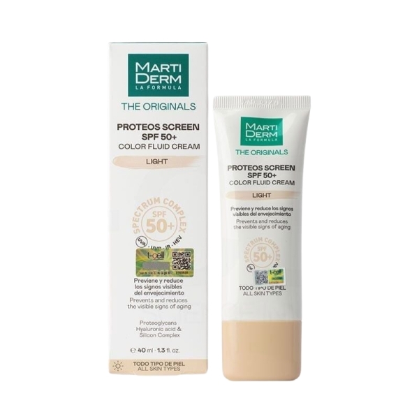 Kem chống nắng Marti Derm The Originals Proteos Screen SPF50+ Fluid Cream 40ml (Light)