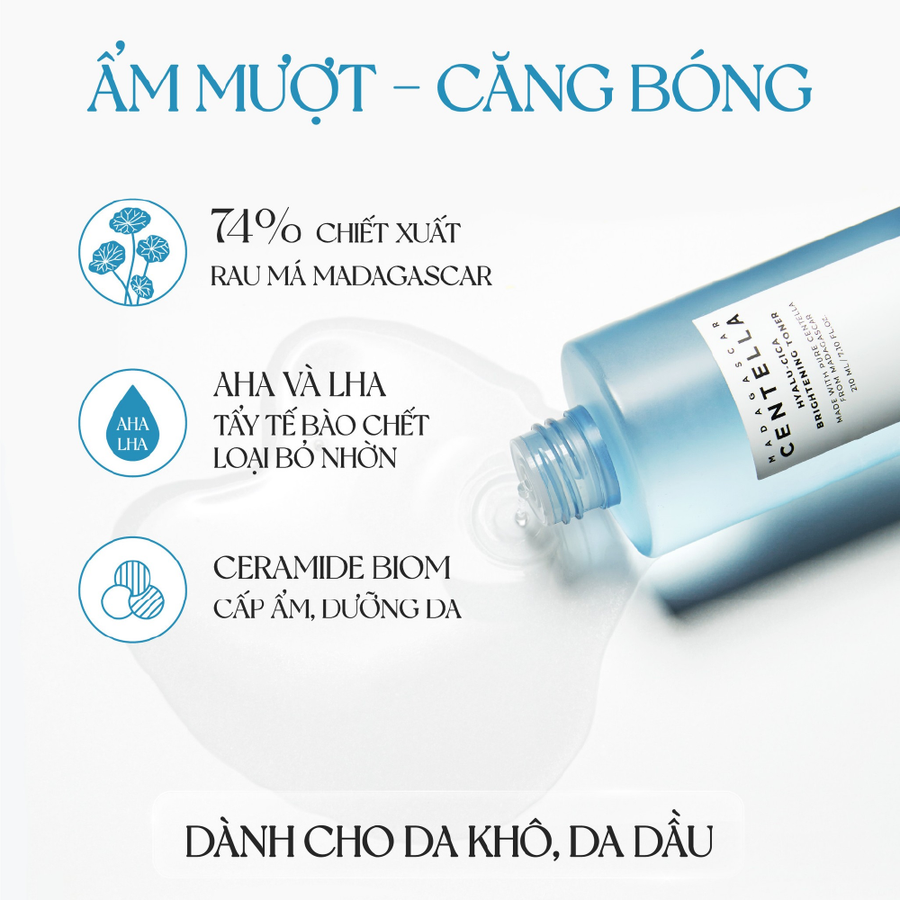 Nước hoa hồng Skin1004 Madagascar Centella Hyalu-cica Brightening Toner 210ml - Ảnh 4