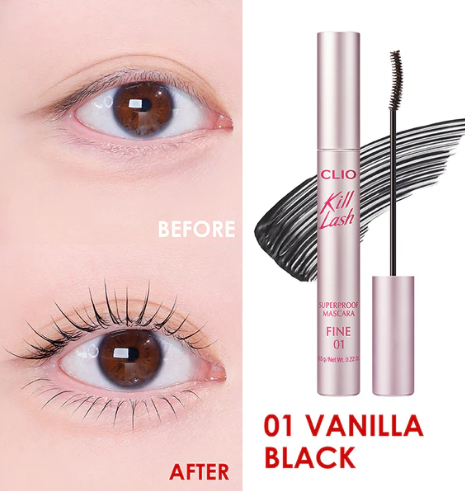 Mascara Clio Kill Lash Superproof Mascara Fine #01 Vanilla Black - Ảnh 3