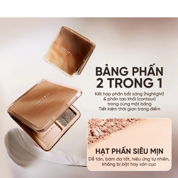 Phấn bắt sáng và tạo khối tự nhiên 4 ô JudyDoll - Ảnh 2