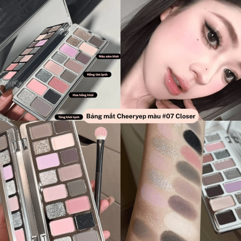 Bảng phấn mắt Cheeryep QIANYAN 16 ô - Ảnh 3