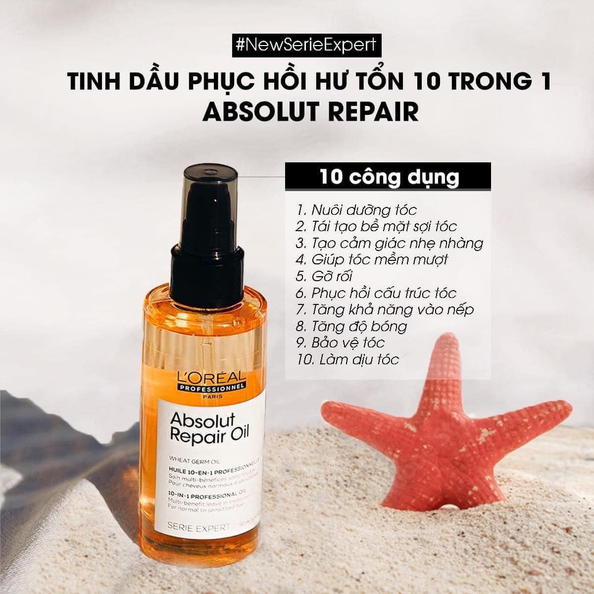 Tinh dầu dưỡng tóc Loreal Professionnel Absolut Repair Oil 90ml - Ảnh 4