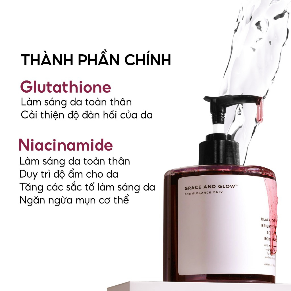 Sữa tắm Grace And Glow Black Opium Brightening Solution Body Wash 400ml - Ảnh 3