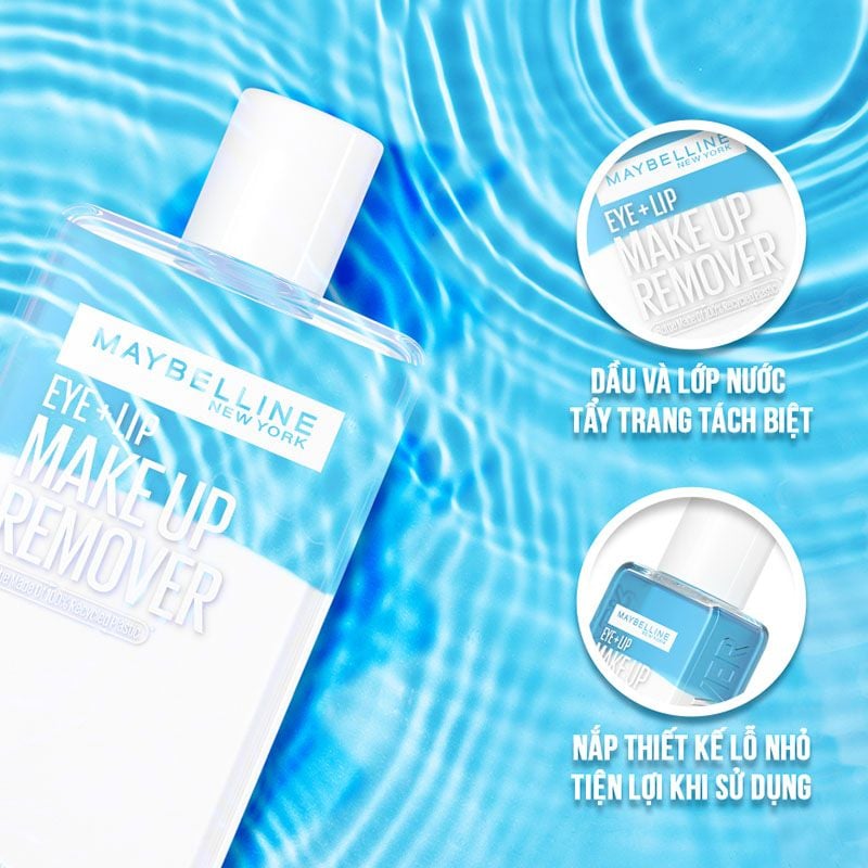 Nước tẩy trang mắt môi Maybelline 150ml - Ảnh 2