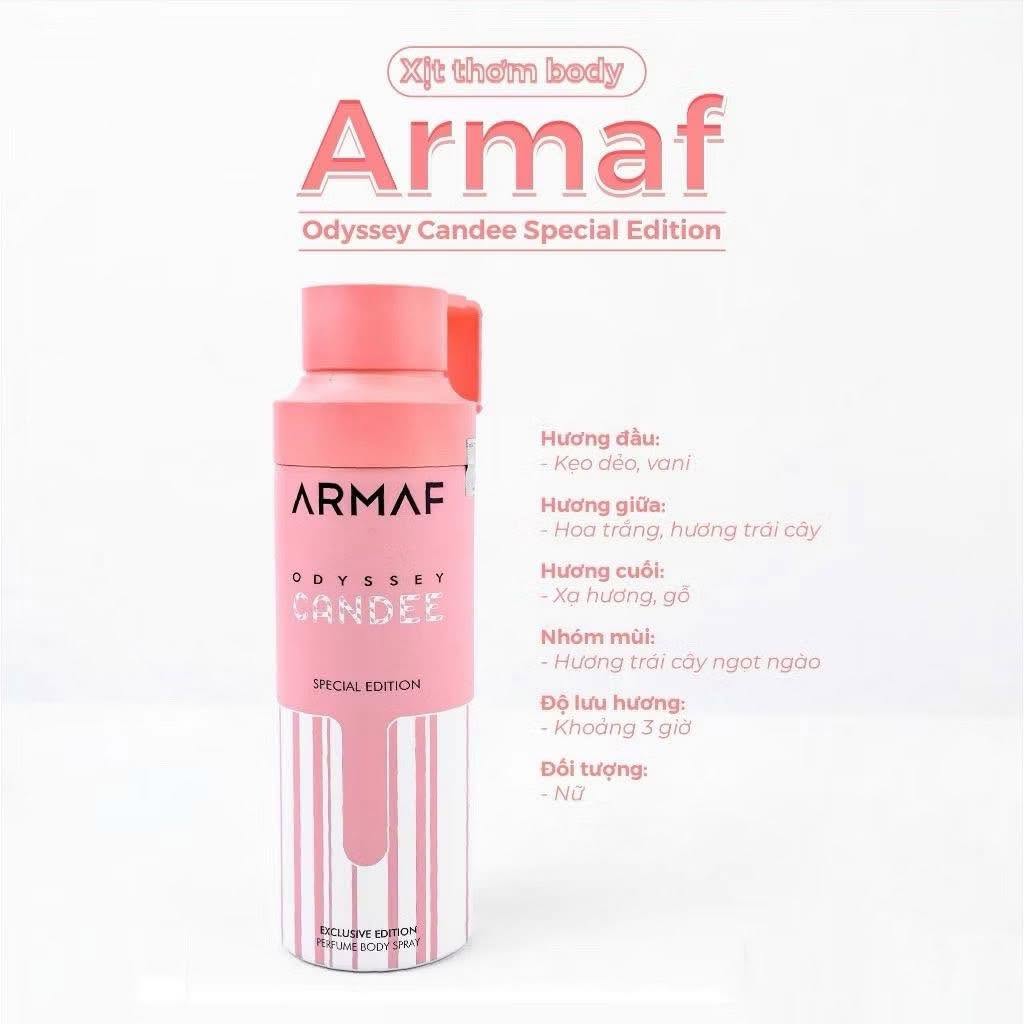 Xịt thơm ARMAF Odyssey Candee Special Edition 200ml - Ảnh 3