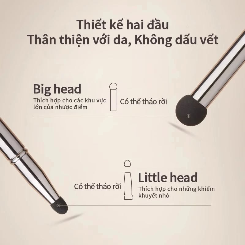 Cọ che khuyết điểm 2 đầu AMORTALS Double Concealer Brush - Ảnh 3