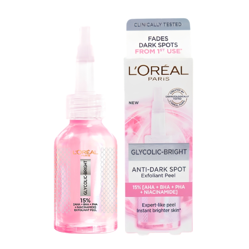 Tinh chất Tẩy tế bào chết Loreal Paris Glycolic Bright Exfoliant Peel 25ml