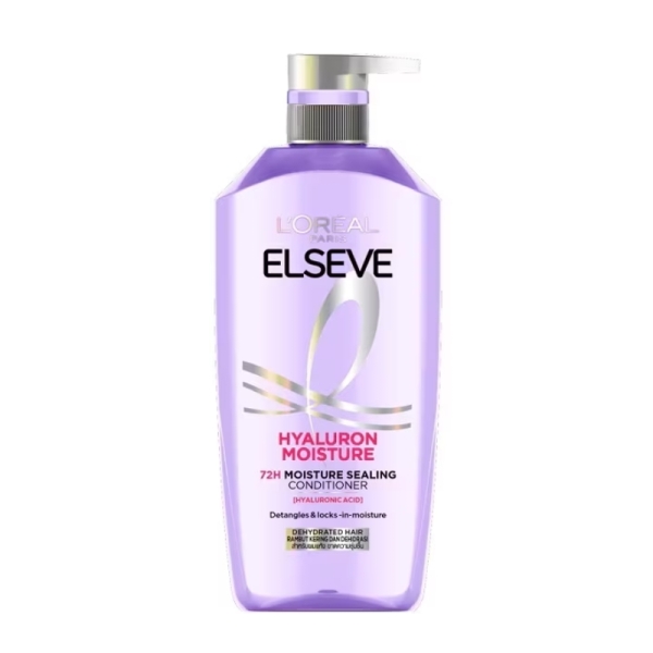 Dầu xả Loreal Paris Elseve Hyaluron Pure 375ml (Tím nắp bạc)