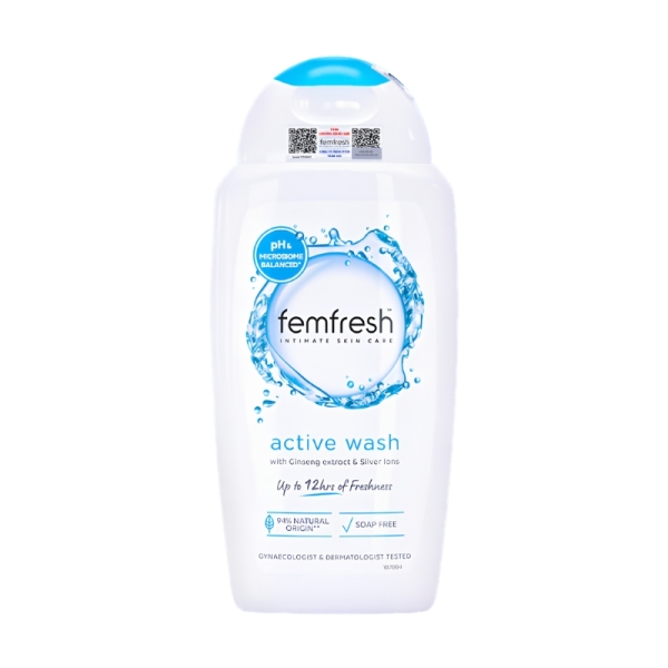 Dung dịch vệ sinh phụ nữ Femfresh Active Fresh Wash 250ml (Màu xanh dương)