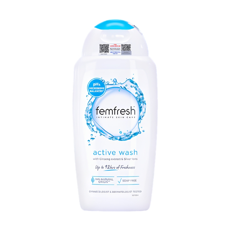 Dung dịch vệ sinh phụ nữ Femfresh Active Fresh Wash 250ml (Màu xanh dương)