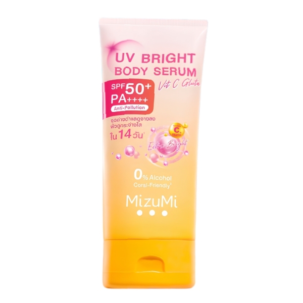 Dưỡng thể chống nắng MizuMi UV Bright Body Serum Vita C Gluta SPF50+ PA++++ 180ml (Extra Bright)