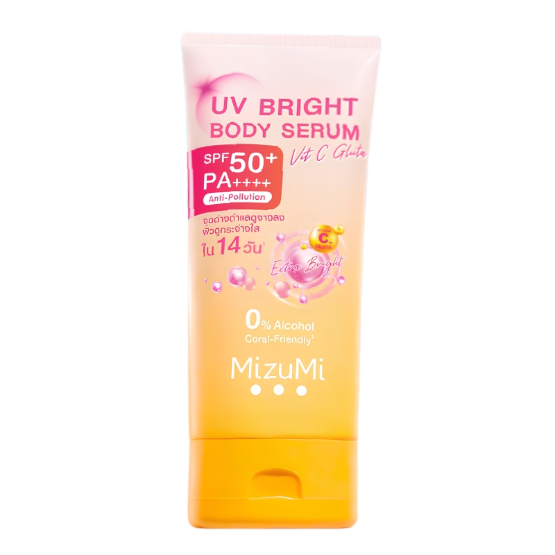 Dưỡng thể chống nắng MizuMi UV Bright Body Serum Vita C Gluta SPF50+ PA++++ 180ml (Extra Bright)