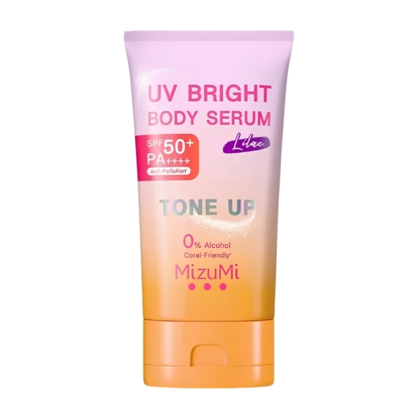 Dưỡng thể chống nắng MizuMi UV Bright Body Serum SPF50+ PA++++ 120ml (Lilac)