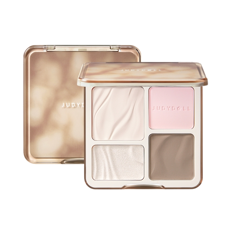 Phấn bắt sáng và tạo khối tự nhiên 4 ô JudyDoll