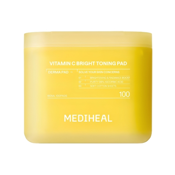 Toner Pad Mediheal Vitamin C Bright Toning Pad 170ml 100 Miếng (Vàng)