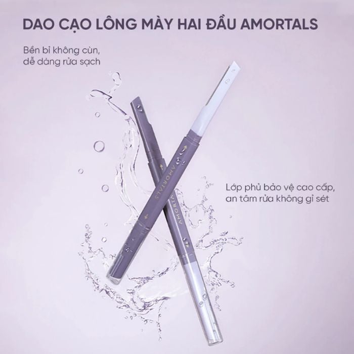 Dao cạo chân mày AMORTALS hộp 2 pcs - Ảnh 3