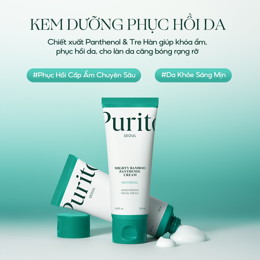 Kem dưỡng Purito Mighty Bamboo Panthenol Cream 100ml - Ảnh 2