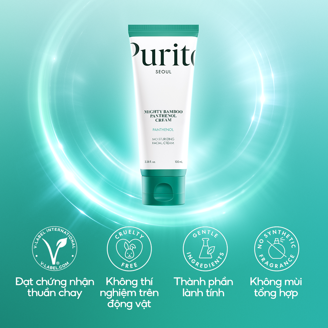 Kem dưỡng Purito Mighty Bamboo Panthenol Cream 100ml - Ảnh 3