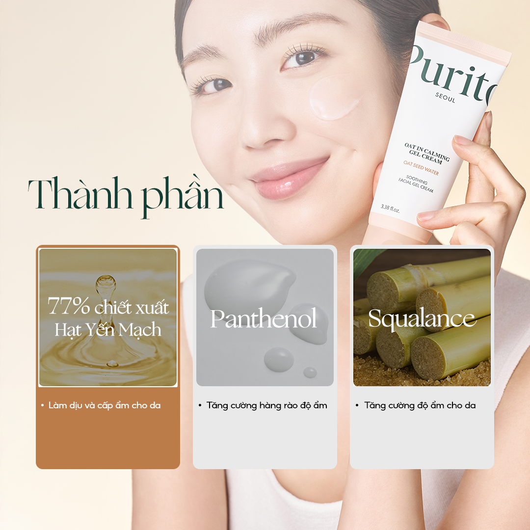 Kem dưỡng Purito Seoul Oat In Calming Gel Cream 100ml - Ảnh 4