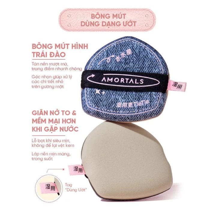 Hộp mút trang điểm AMORTALS Twin Star - Ảnh 2