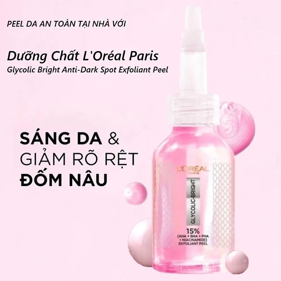 Tinh chất Tẩy tế bào chết Loreal Paris Glycolic Bright Exfoliant Peel 25ml - Ảnh 2