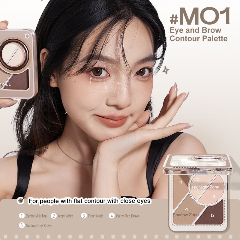 Bảng phấn mắt Judydoll Multi 5 Color Palette #M01 - Ảnh 4