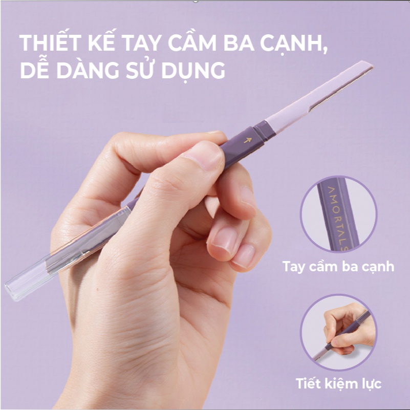 Dao cạo chân mày AMORTALS hộp 2 pcs - Ảnh 2