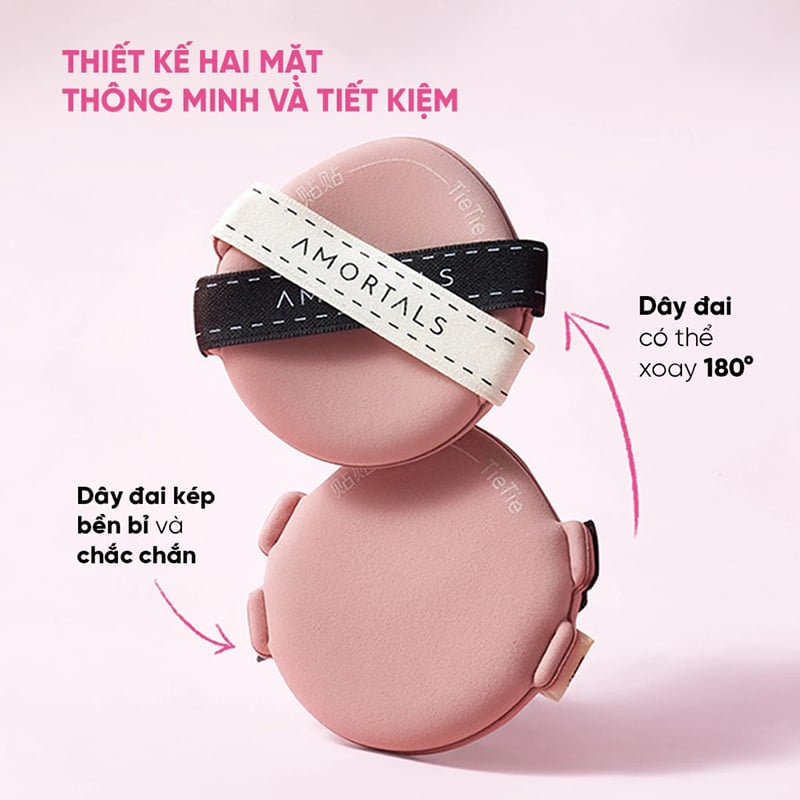 Hộp mút trang điểm AMORTALS Tietie 3pcs - Ảnh 2
