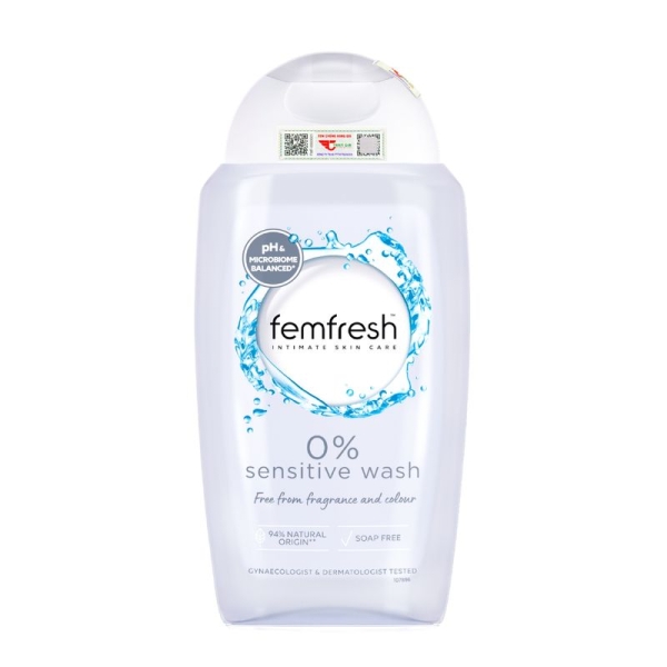 Dung dịch vệ sinh phụ nữ Femfresh Sensitive Wash 250ml (Màu xám)