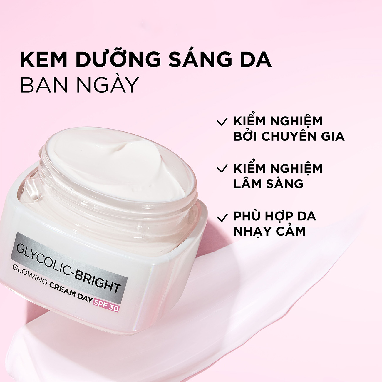 Kem dưỡng Loreal Paris Glycolic-Bright Glowing Cream Day SPF 30 50ml - Ảnh 3