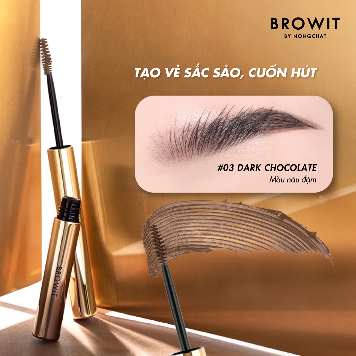 Mascara lông mày Browit By Nongchat Setting Eyebrow Brush Up - Ảnh 4