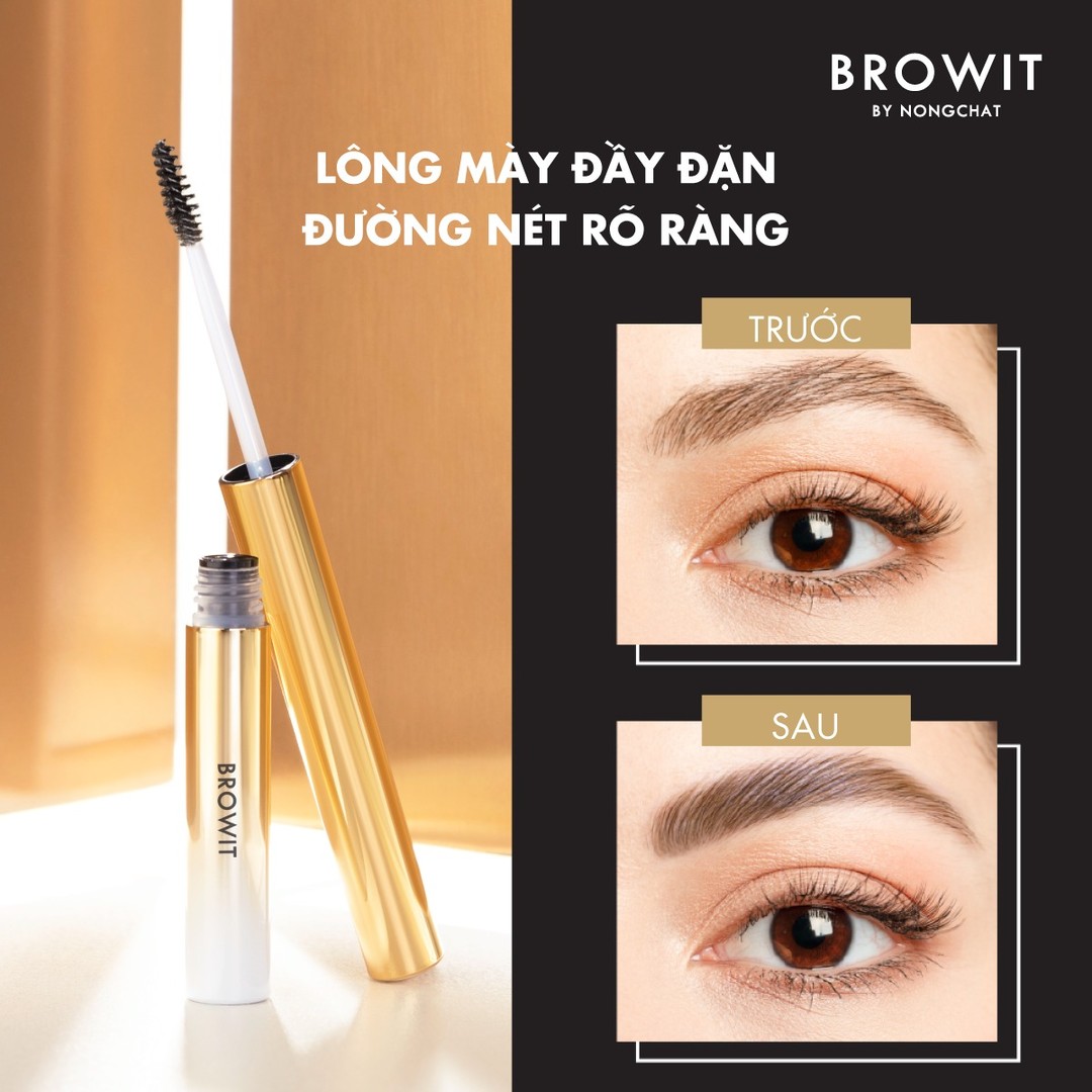 Mascara lông mày Browit By Nongchat Setting Eyebrow Brush Up - Ảnh 3