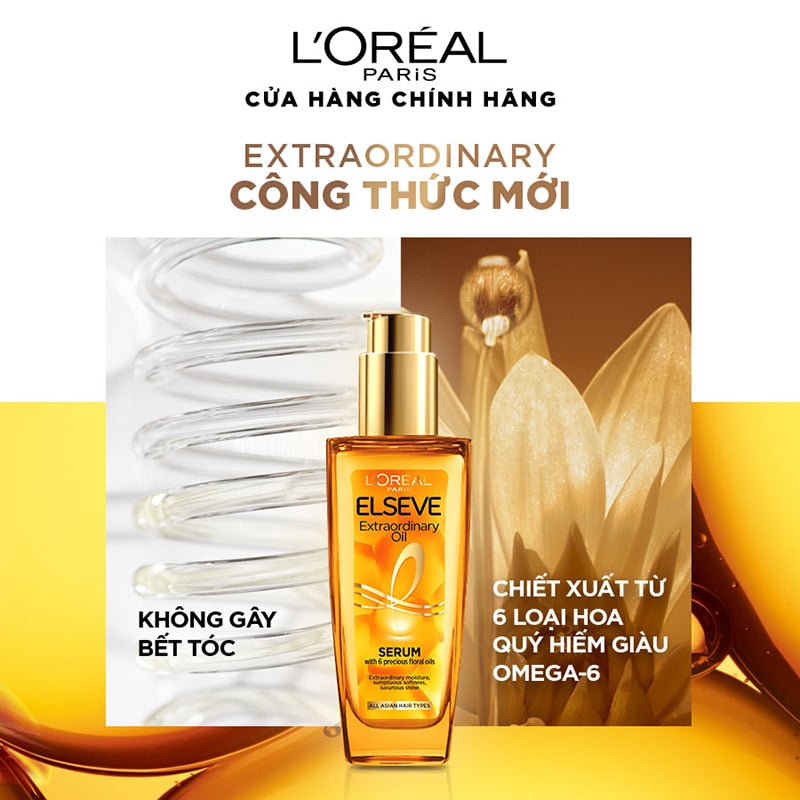 Dầu Dưỡng Tóc Loreal Elseve Extraordinary Oil Serum 100ml - Ảnh 2