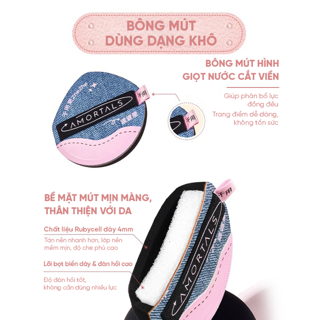 Hộp mút trang điểm AMORTALS Twin Star - Ảnh 4
