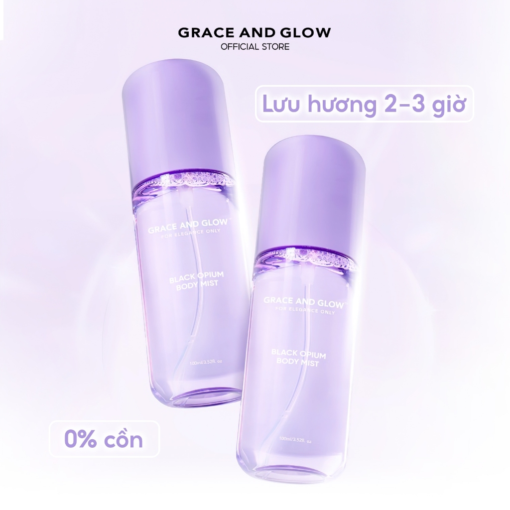 Xịt thơm body Grace and Glow Black Opium Body Mist 100ml - Ảnh 5