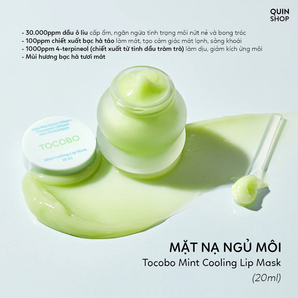 Dưỡng Môi Tocobo Mint Cooling Lip Mask 20ml - Ảnh 6