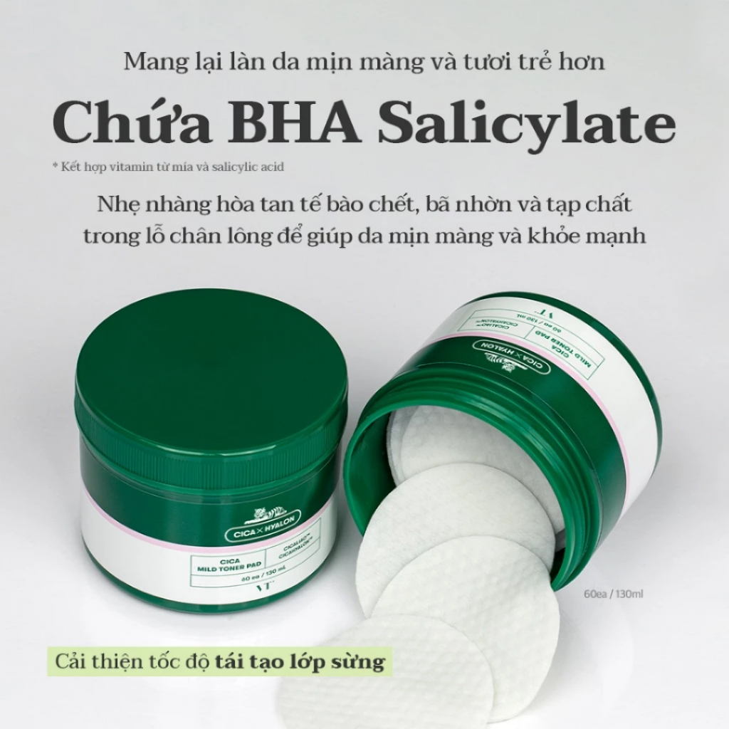 Toner Pad VT Cosmetics Cica Mild - Ảnh 3