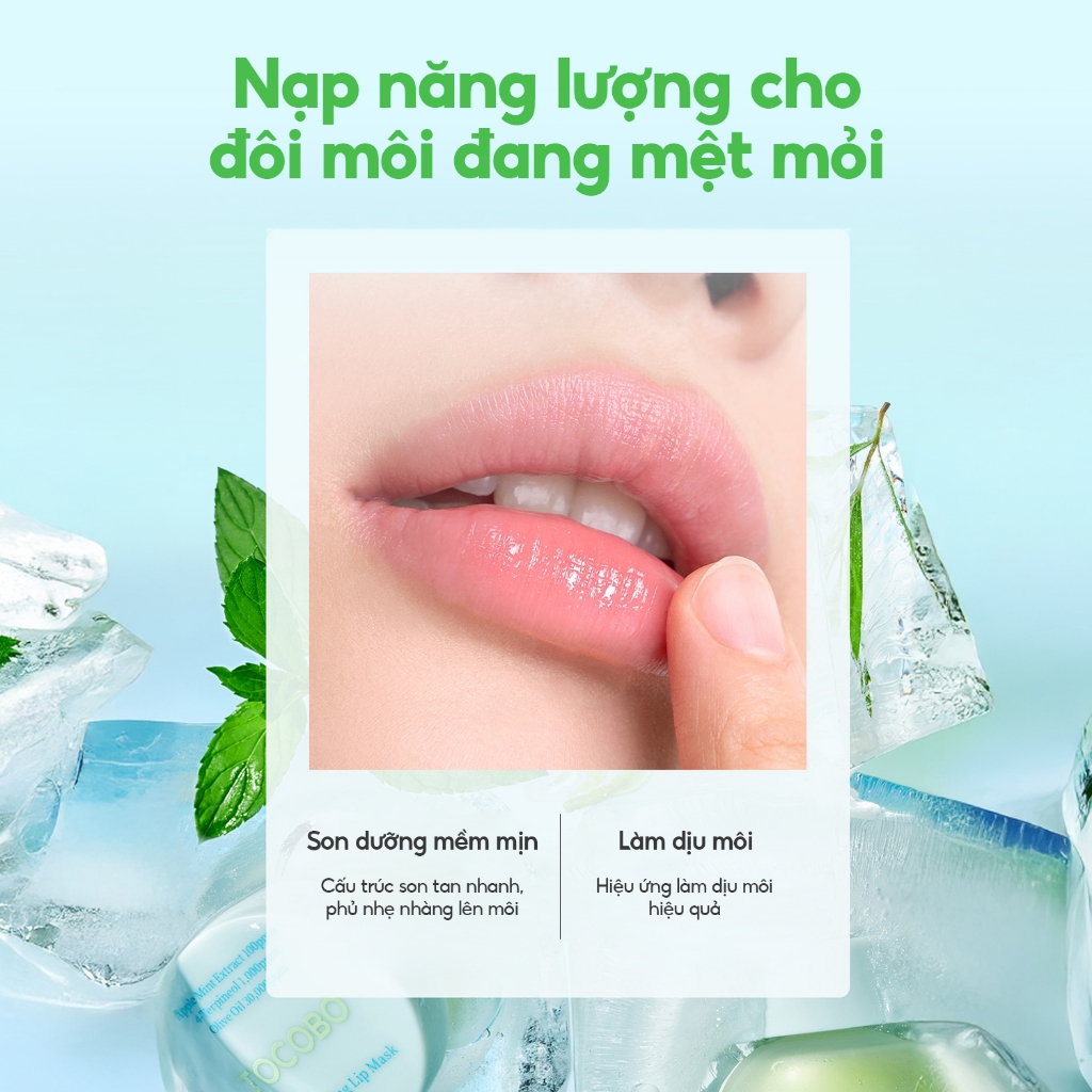Dưỡng Môi Tocobo Mint Cooling Lip Mask 20ml - Ảnh 5