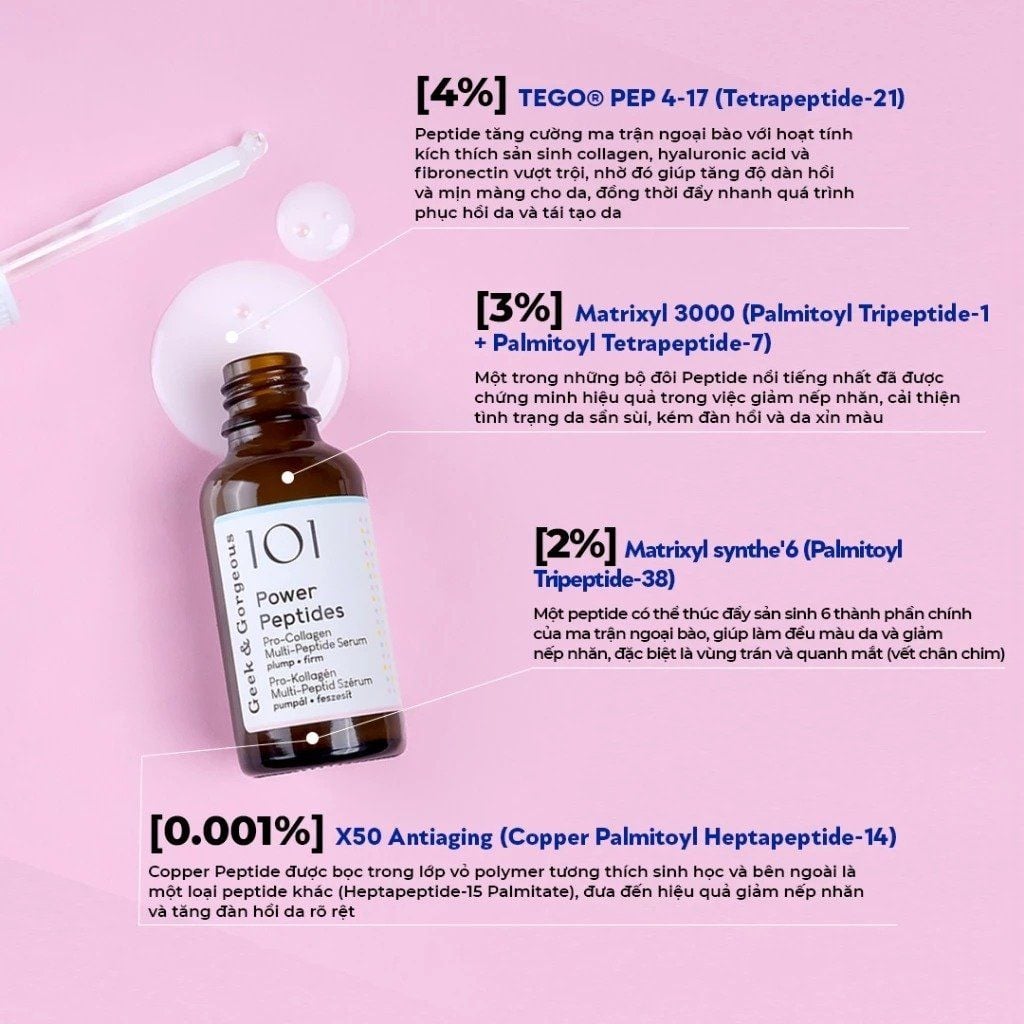 Tinh chất Geek & Gorgeous Powder Peptides Serum 30ml - Ảnh 3