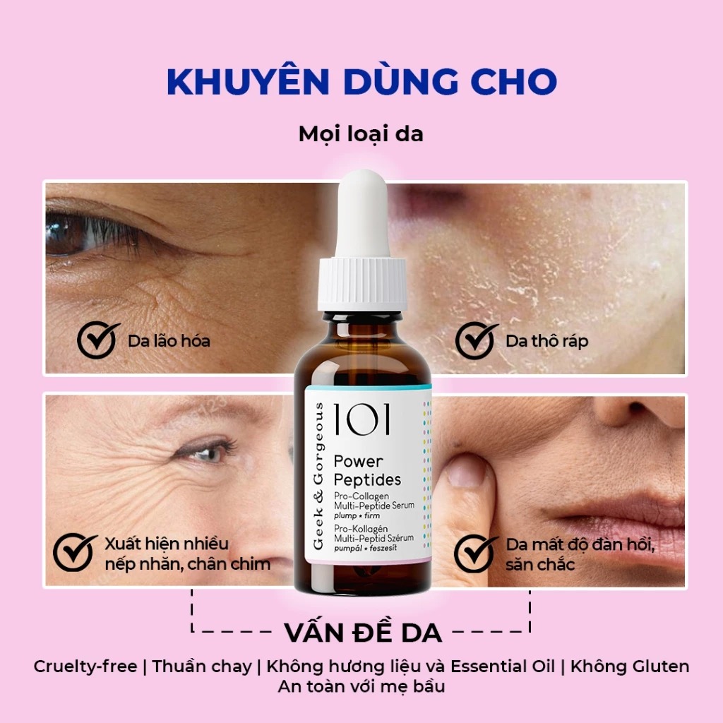 Tinh chất Geek & Gorgeous Powder Peptides Serum 30ml - Ảnh 4