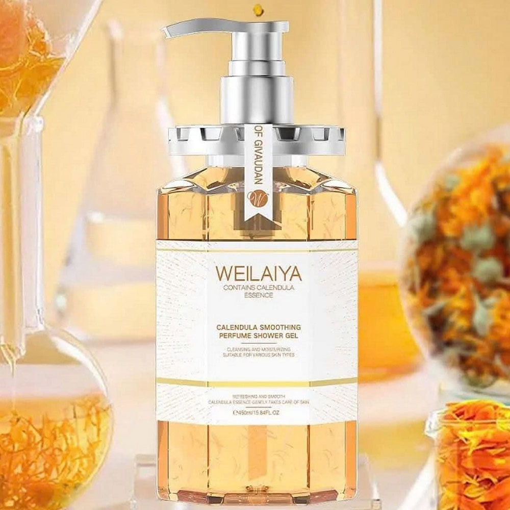 Sữa tắm trắng da cánh hoa cúc WEILAIYA Calendula Shower Gel 450ml - Ảnh 2