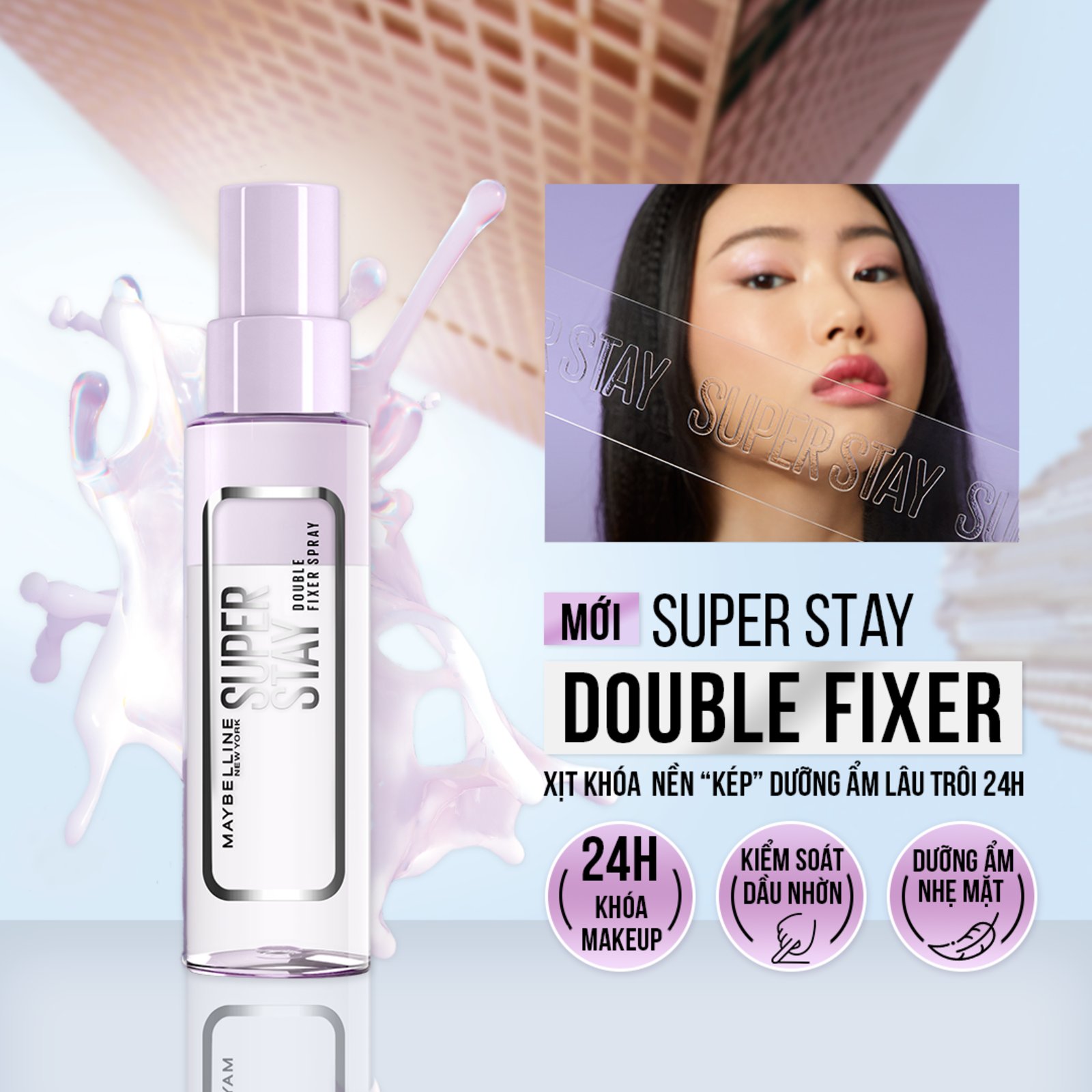 Xịt Khóa Nền Maybelline Superstay Double Fixer Spray 55ml - Ảnh 4